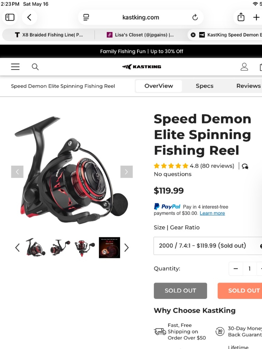 Kastking fishing reel